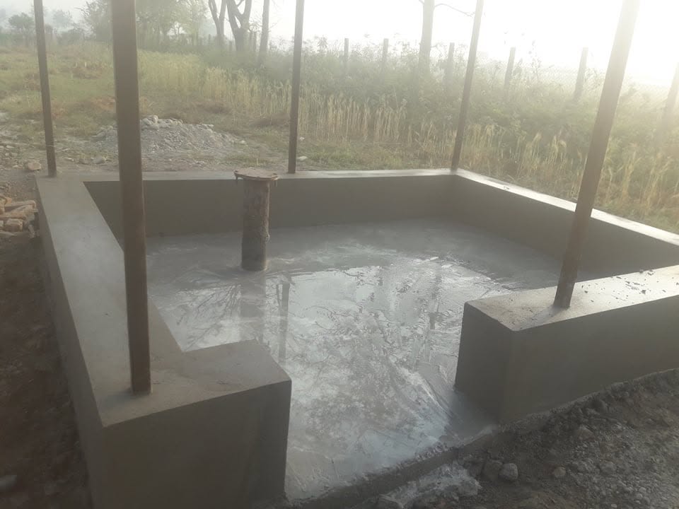Completed concrete water tank